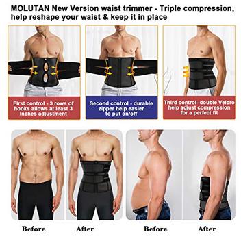 TAILONG Mens Waist Trimmer Belt Neoprene Waist Trainer for Weight Loss Slimming Body Shaper Workout Belly Band Sports Girdles