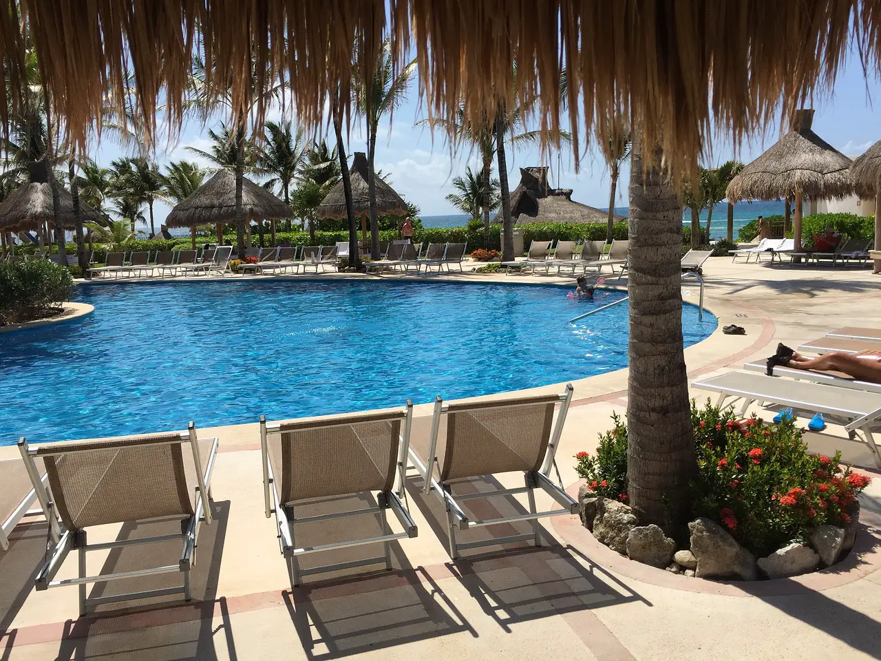 cancun, ocean, pool