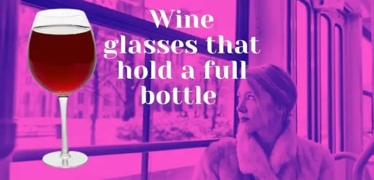 Wine glasses that hold a full bottle