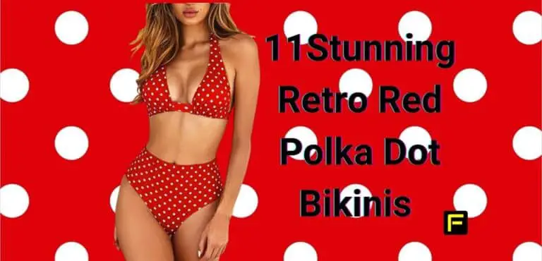 Retro Red Polka Dot Bikinis Swimsuits