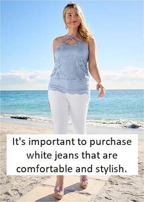 comfortable and stylish white jeans