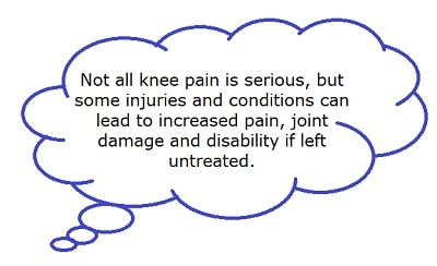 not all knee pain is serious