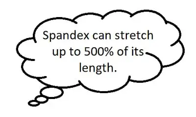 spandex can stretch up to 500% of its length