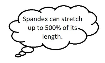 spandex can stretch up to 500% of its length