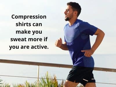 Compression shirts can make you sweat more if you are active - FitFab50