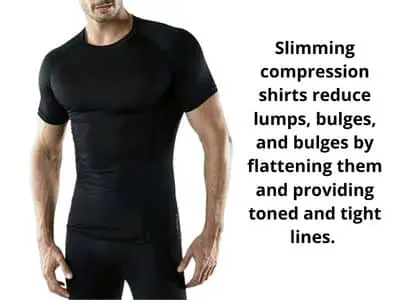 In addition to flattening lumps, bumps, and bulges, compression shirts provide tight, toned lines.  - FitFab50