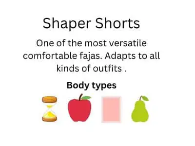 Faja shaper shorts are a type of shapewear that helps to slim and shape the lower body. They are typically made from a stretchy material that hugs the body, and often have a high-waisted design to help create a smooth and flattering silhouette. Faja shaper shorts can be worn under dresses and skirts.