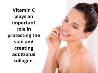 Vitamin C plays an important role in protecting the skin and creating additional collagen. - FitFab50