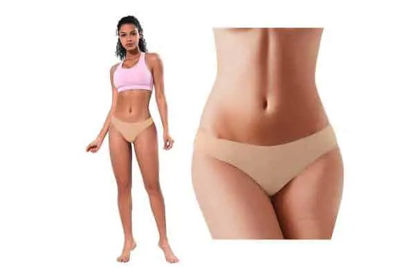 model wearing BUBBLELIME Sport Thong Low Rise Sexy G-String underwear for working out. Best underwear for freedom of movement.