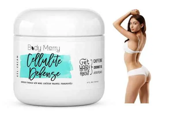 swimwear model using Body Merry Cellulite Defense Gel-Cream