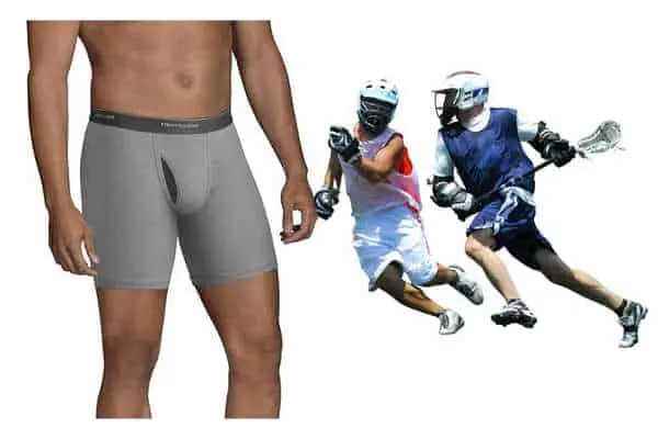 Lacrosse player wearing Fruit of the Loom Coolzone Boxer Briefs