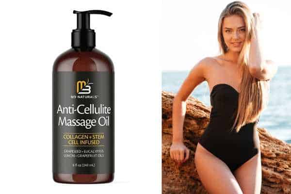 swimsuit model using M3 Naturals Anti Cellulite Massage Oil