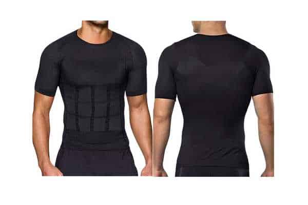 model wearing NonEcho Slimming Body Shaper Compression Shirt