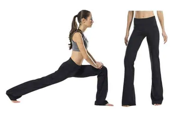 model wearing Safort Bootcut Yoga Pants