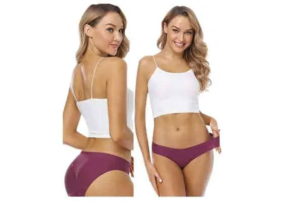 model wearing Wealurre Breathable Seamless Bikinis. Best underwear for moisture wicking