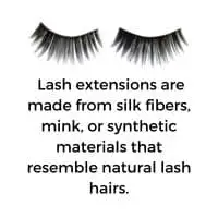 what are lash extensions made out of.