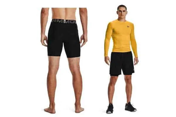 athlete wearing Under Armour HeatGear Compression Shorts