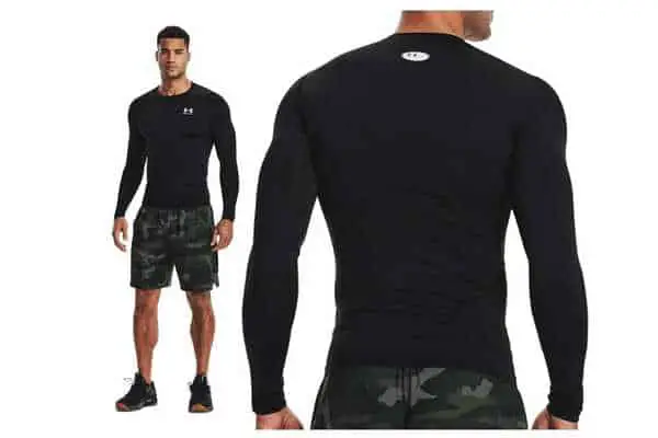 athlete wearing Under Armour HeatGear Compression Long-Sleeve