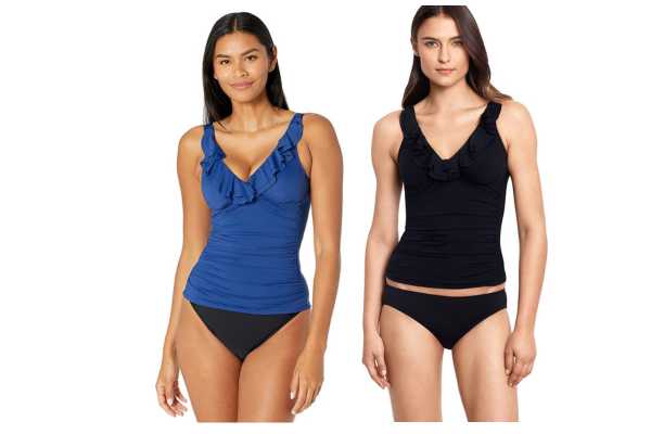 models wearing Ralph Lauren tankini