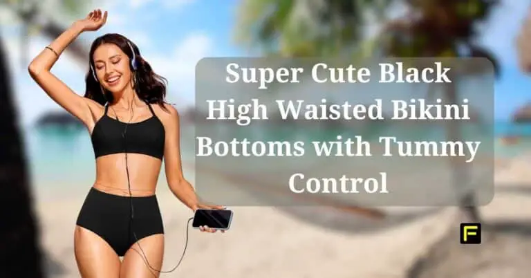 Black High Waisted Bikini Bottoms Tummy Control