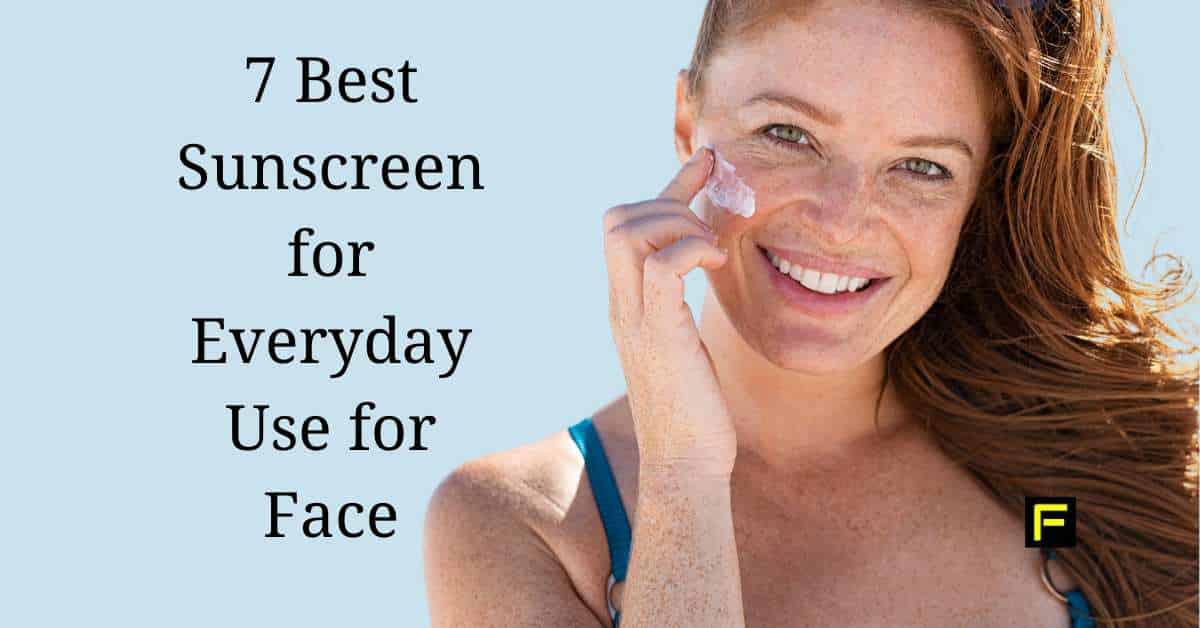 Woman applying sunscreen to face. 7 Best Sunscreen for Everyday Use for Face.