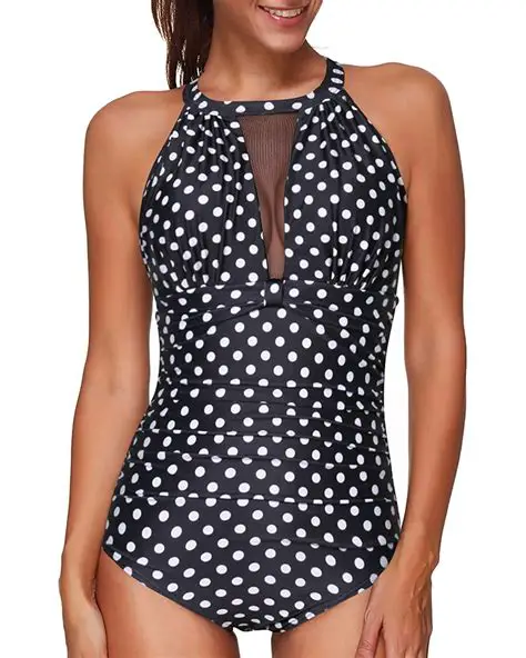 Tempt Me High-Neck Mesh Swimsuit