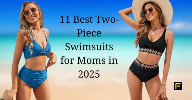 11 Best Two-Piece Swimsuits for Moms in 2025. Featured image