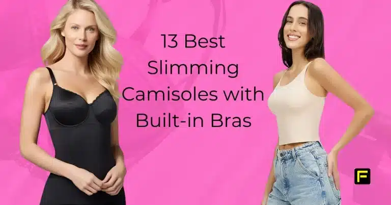 13 Best Slimming Camisoles with Built-in Bras. Featured image.