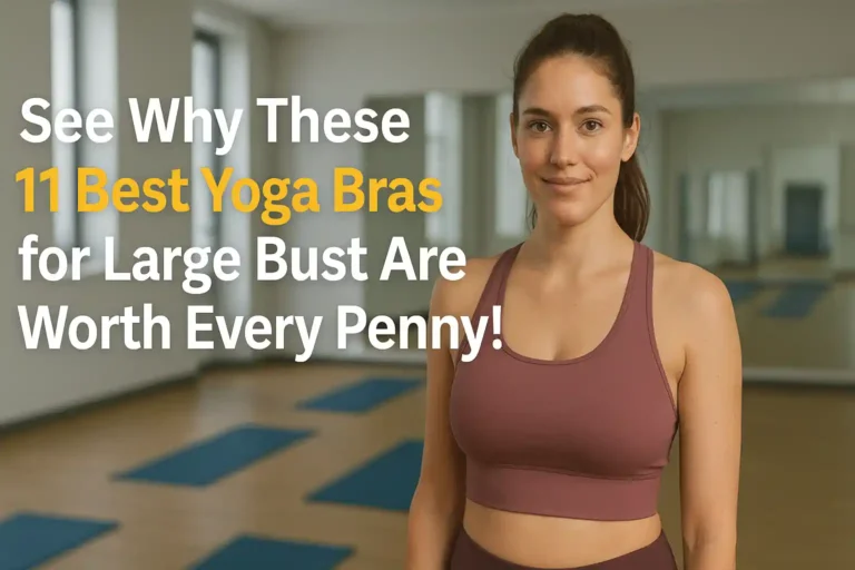 Best yoga bras for large bust. Featured image for article