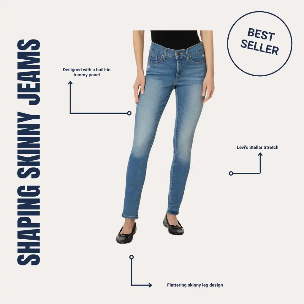 Model wearing Levi's 311 Shaping Skinny Jeans