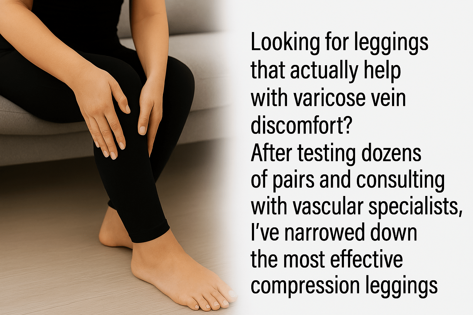 Medical compression leggings for varicose veins.