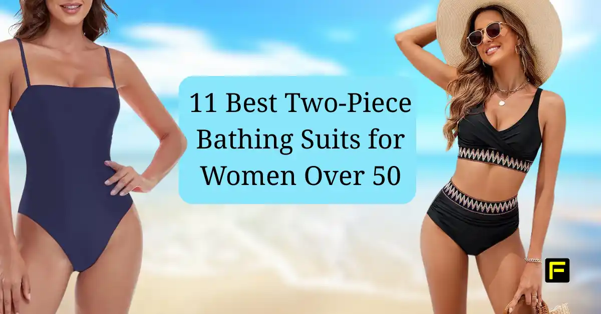 Best Two-Piece Bathing Suits for Women Over 50. Featured image