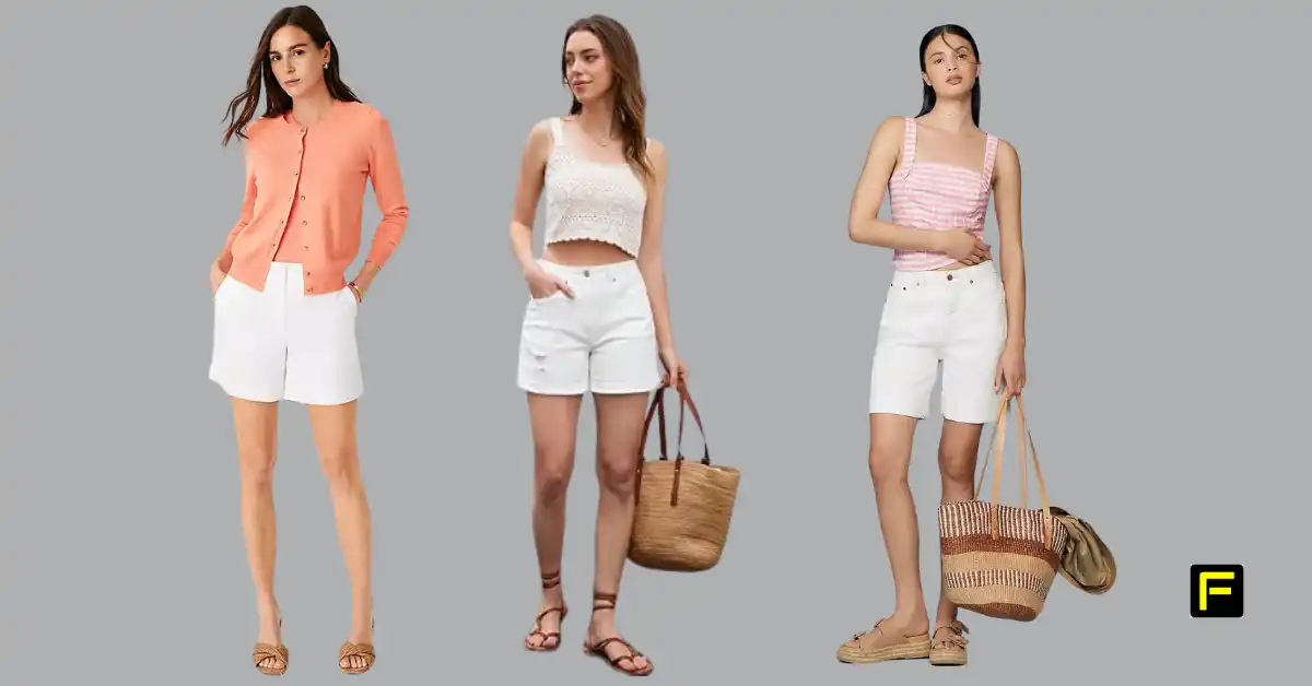 Best White Shorts for Women Over 50. Featured image