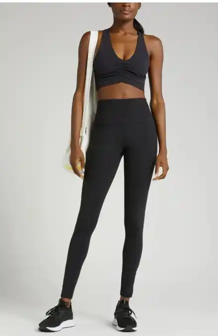 16 Best Workout Leggings for Plus Size Women Over 50 (2025) 17 Model wearing Zella Live In High Waist Leggings. Affordable plus size leggings