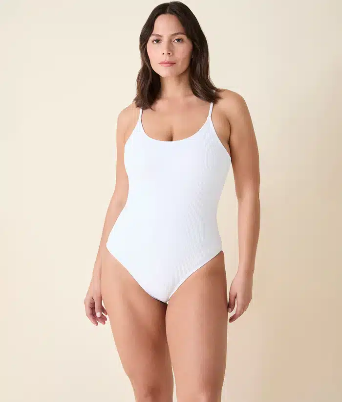 Model wearing the Amalfi One Piece bathing suit