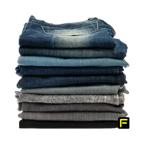Stop Wasting Money on Pants That Don't Fit! 11 Best Jeans for Men with Larger Builds and Bellies Over 50 2 Stack of the best jeans for overweight guys.