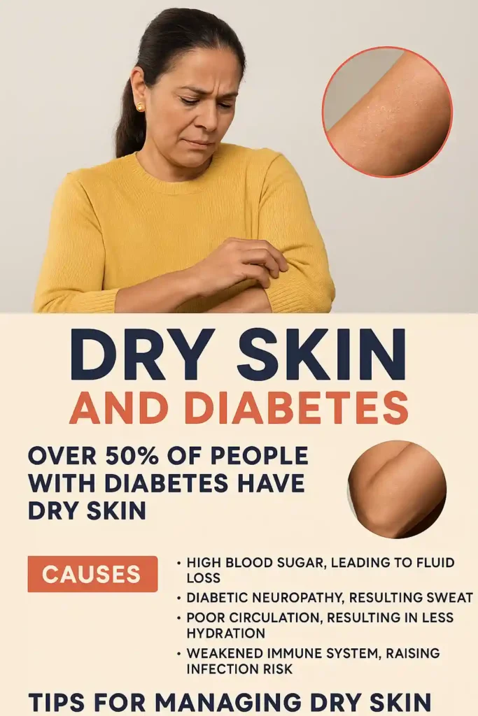 Top 11 Best Moisturizers for Diabetic Dry Skin for Women over 50 (2025) 14 Skin care tips for diabetics. Woman applying moisturizing cream for diabetics.