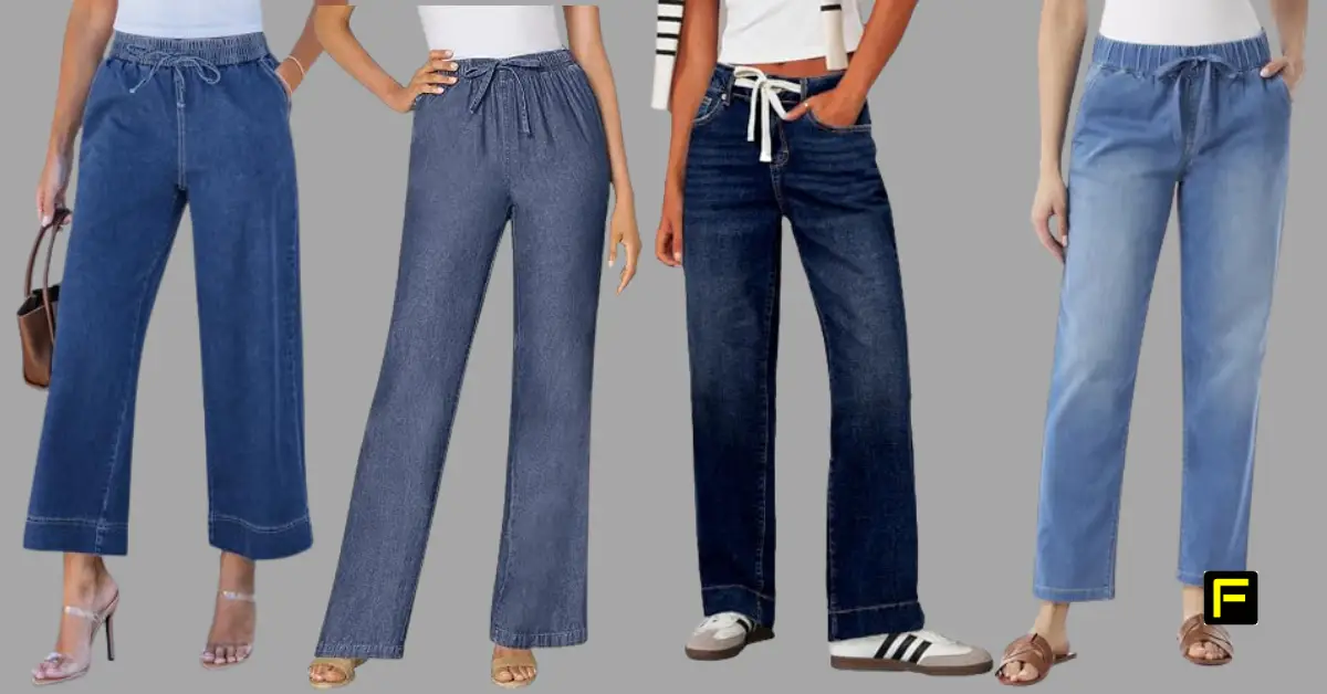 Best Drawstring Jeans for Women Over 50. Featured image