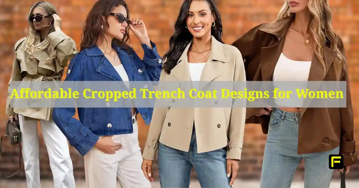 Affordable Cropped Trench Coat Designs for Women. Featured image.