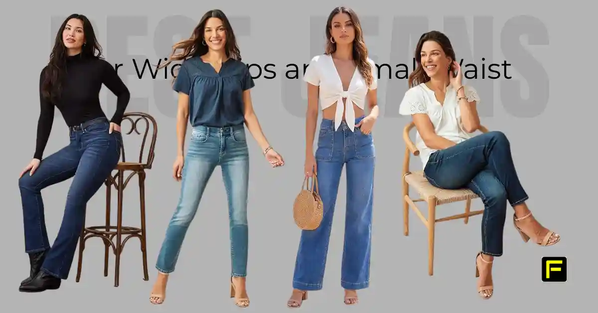 Best Jeans for Wide Hips and Small Waist. Featured image.