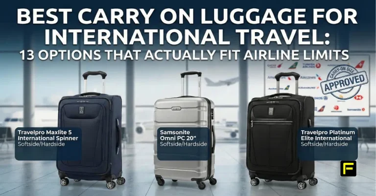 Best Carry On Luggage for International Travel: 13 Options That Actually Fit Airline Limits. Featured image.