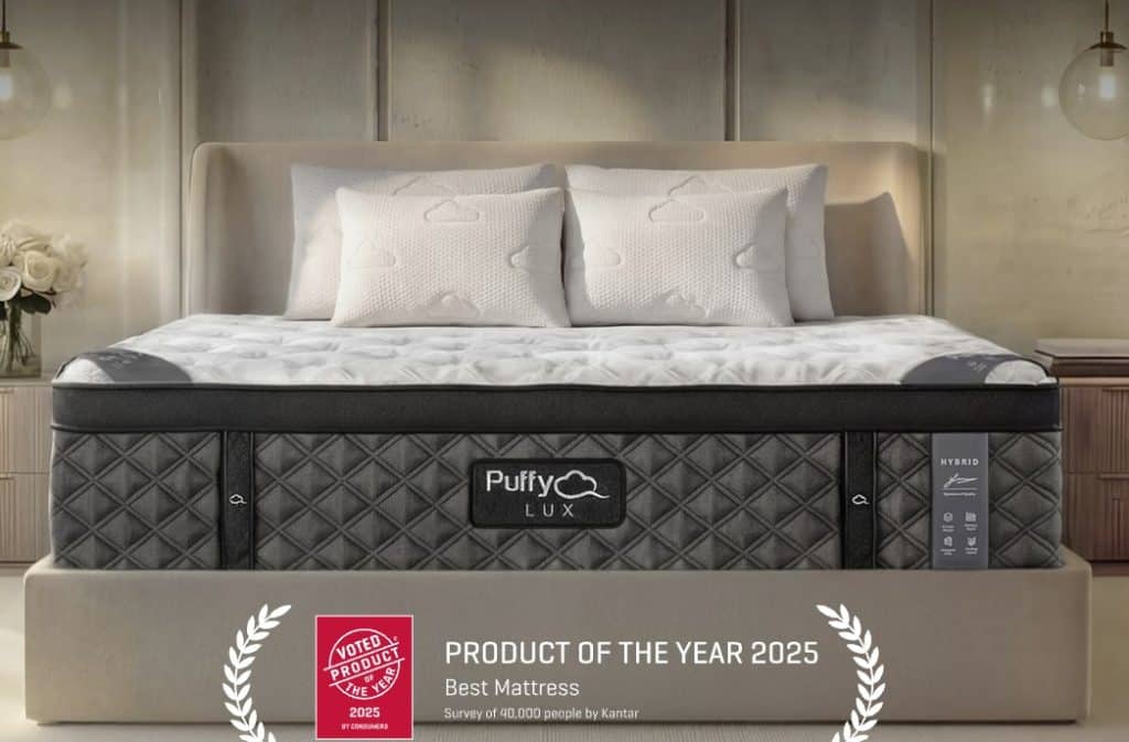 Puffy Lux Hybrid Mattress.