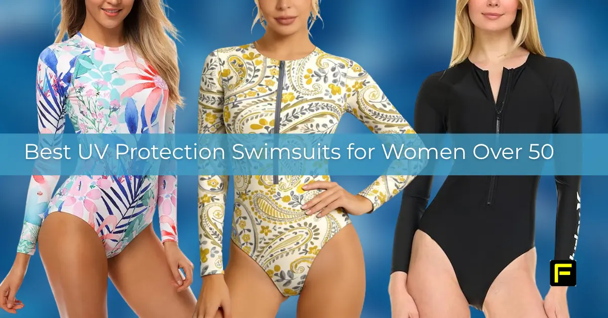 Best UV Protection Swimsuits for Women Over 50 . Featured image.
