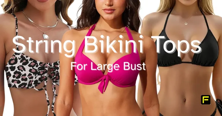String Bikini Tops For Large Bust 11 Best Picks That Actually Support You. Featured image.