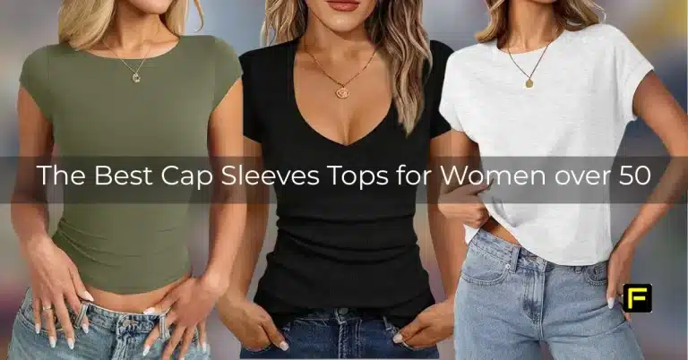 The best cap sleeve tops for women over 50. Featured image.