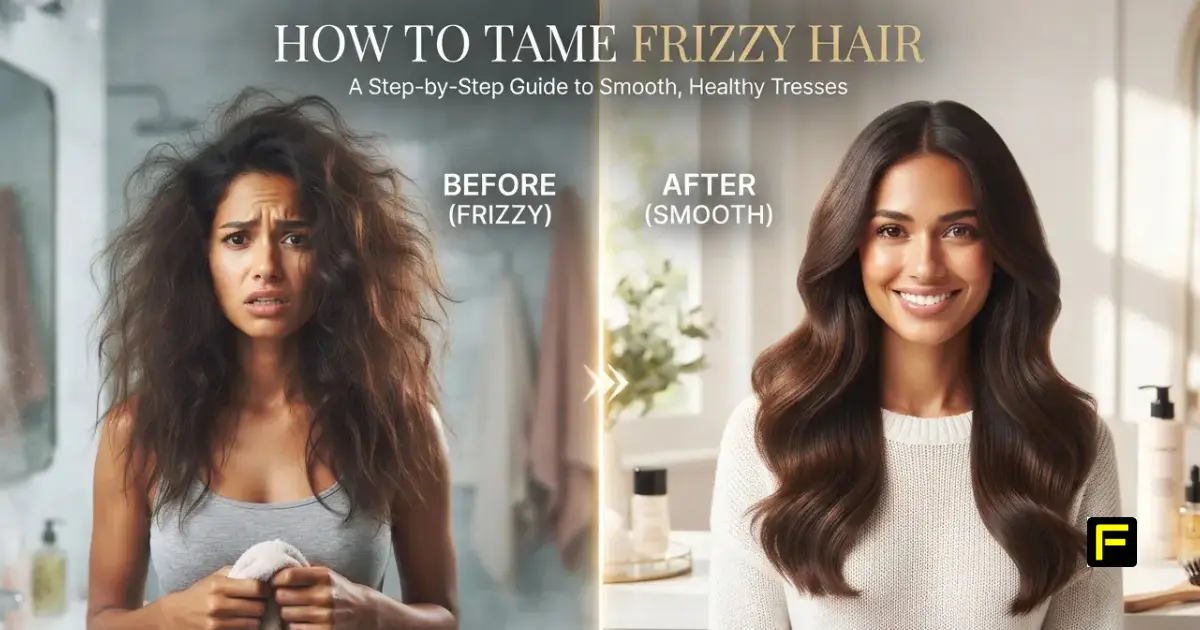 Home 22 Effective Ways to Control Frizzy Hair Without Going to a Salon. Featured image.